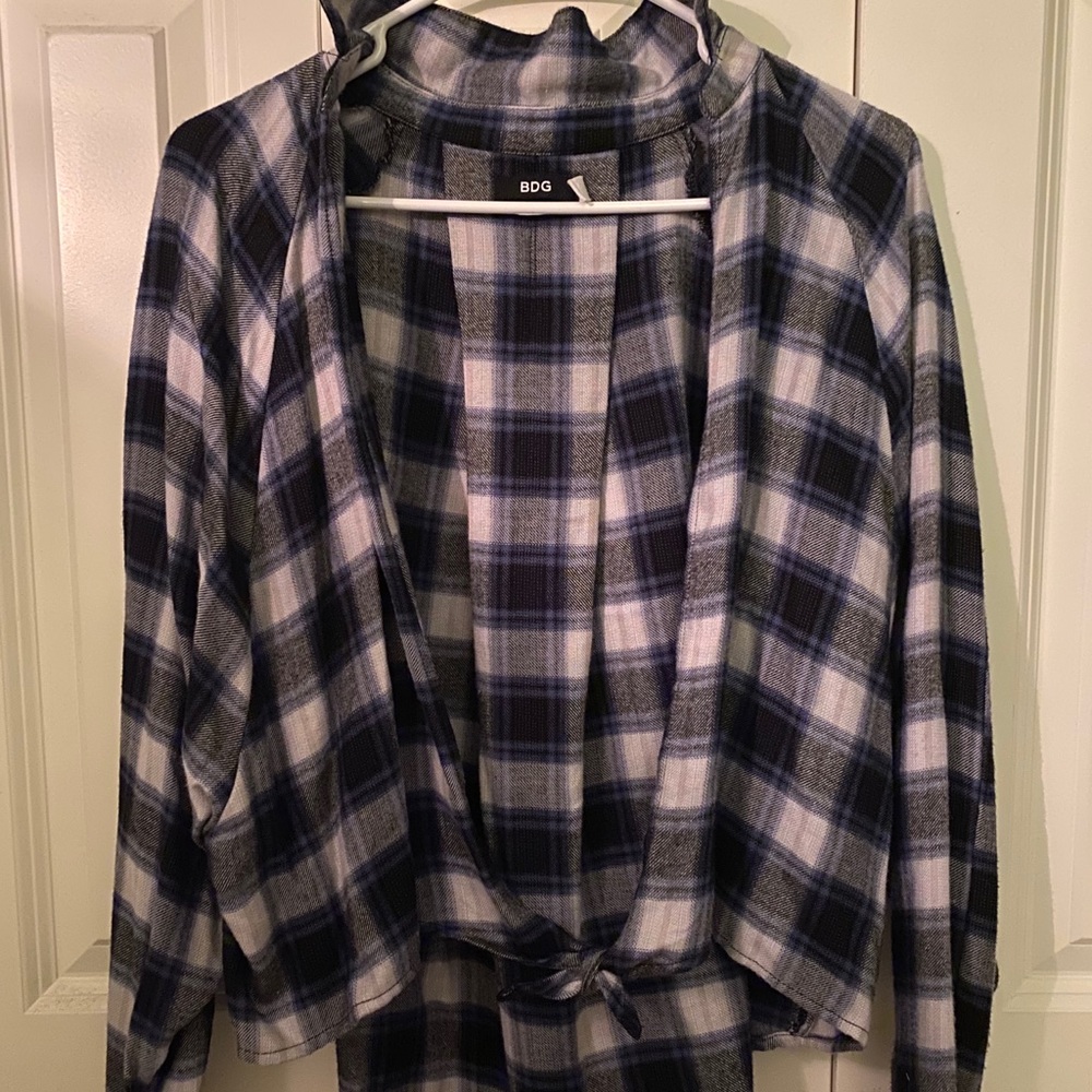 NWOT BDG Urban Outfitters Women’s Tie Flannel